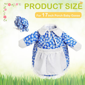 FuWeave daisy lawn goose costume in blue and white brightening garden statues