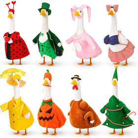 FuWeave 8-set goose outfits for 23-inch lawn geese, curb appeal for year-round display.