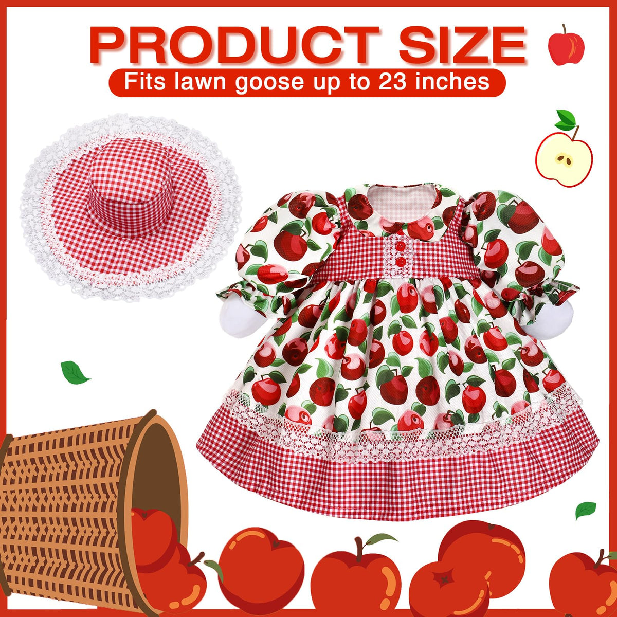 FuWeave lolita skirt for goose enhances porch display with colorful layers.