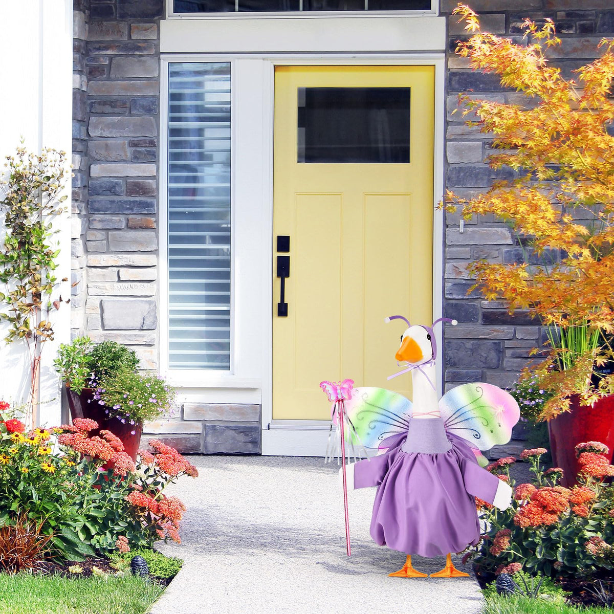 FuWeave purple butterfly design boosts springtime visual appeal