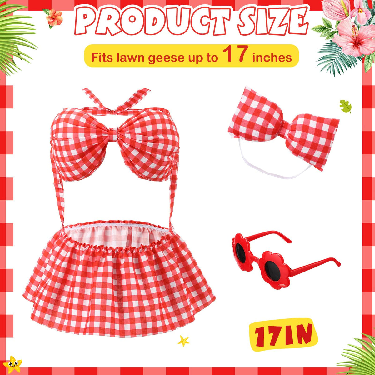 FuWeave red sunglasses complete the outfit for outdoor decor and photos