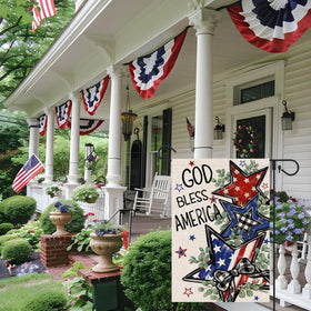FUYUCHEN God Bless America design on patriotic garden flag
