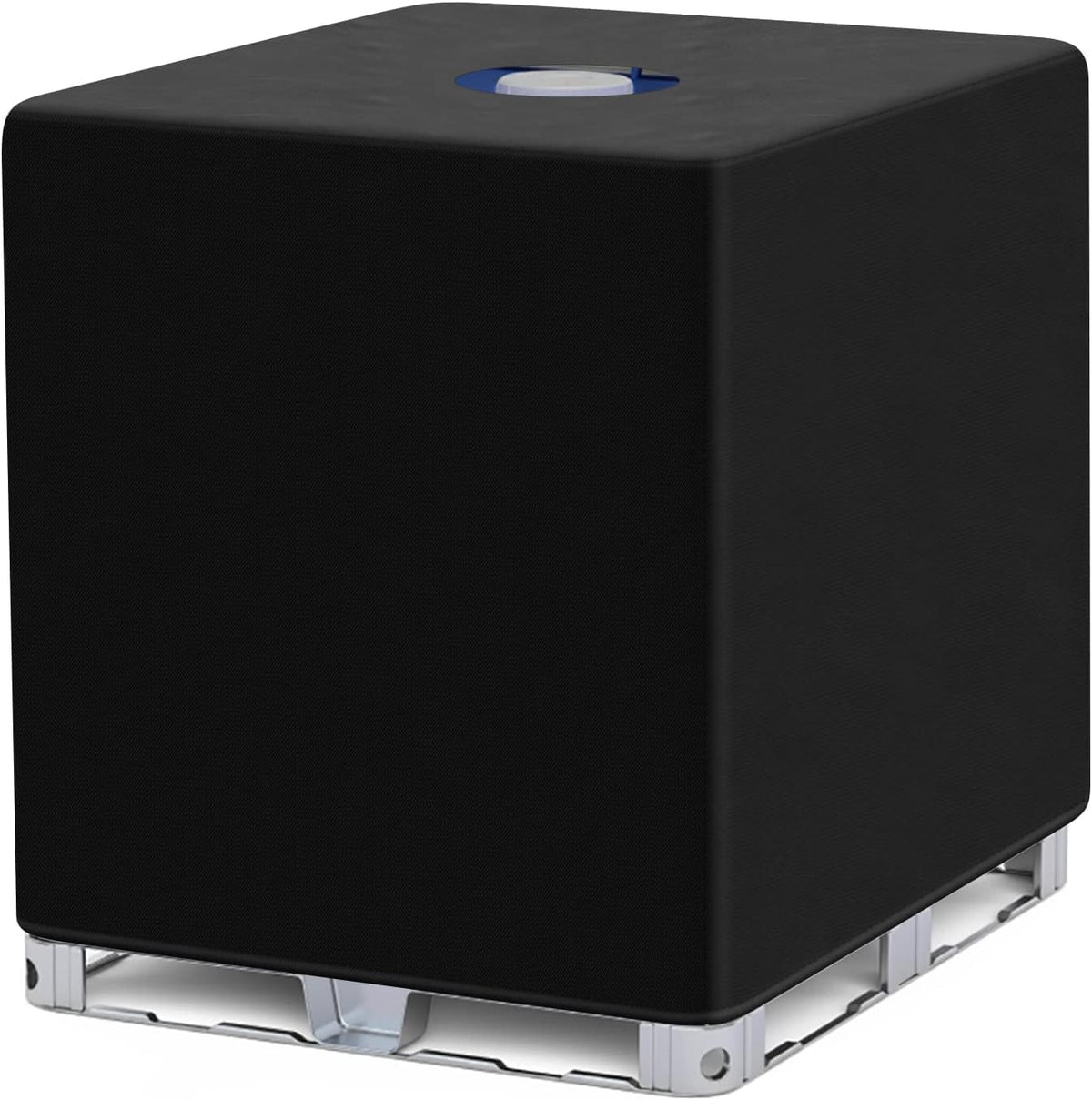 Fuzfaer IBC tote cover weatherproof protection for outdoor tanks.