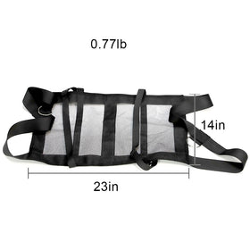 Fuziddn sling showing sturdy D-rings for secure scale connections.