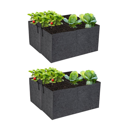 FVOTNW 2-pack 4-grids grow bags with four compartments for separate crops