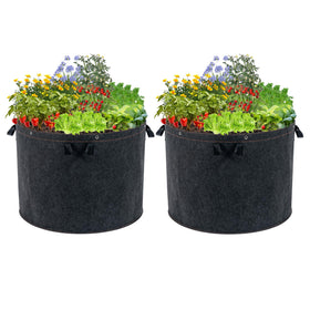 FVOTNW 50-gallon grow bag with dual handles for easy repositioning of large plants.
