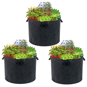FVOTNW 50 gallon grow bag with handles for easy repositioning and large plant support.