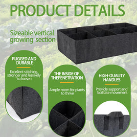 FVOTNW breathable felt grow bag demonstrating air flow around roots