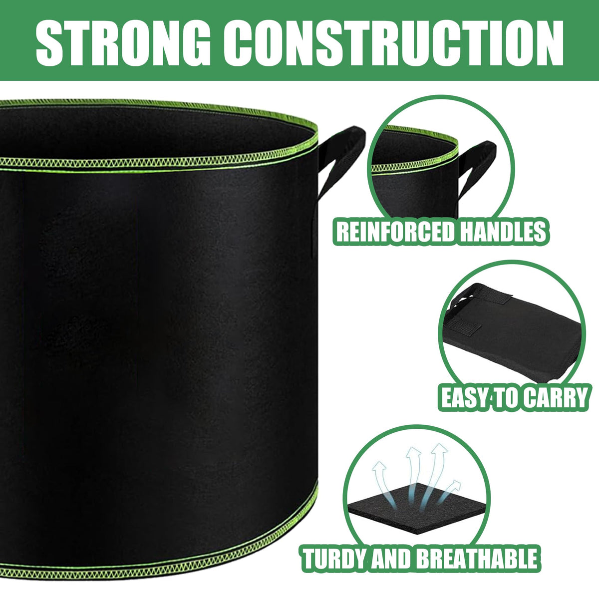 FVOTNW 100-gallon bag supports vegetables and flowers
