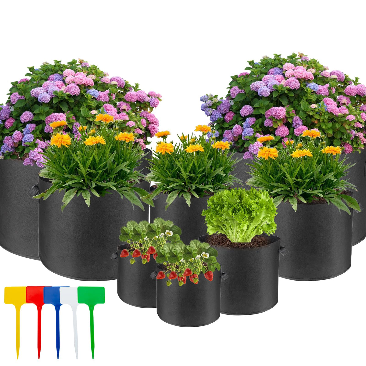 FVOTNW versatile for vegetables, fruits, and flowers in grow bags.