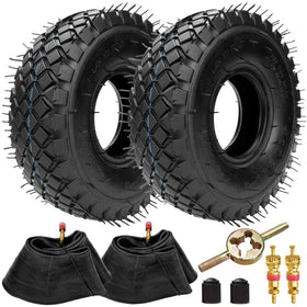 FVRITO two tires 410-350-4 for lawn mowers and carts ready for replacement.