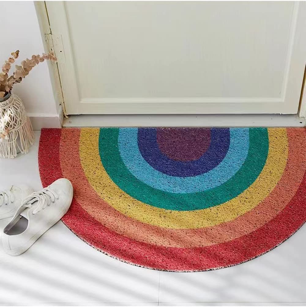 Close-up of FWEHIO rainbow design showing bright colors for a cheerful entry.