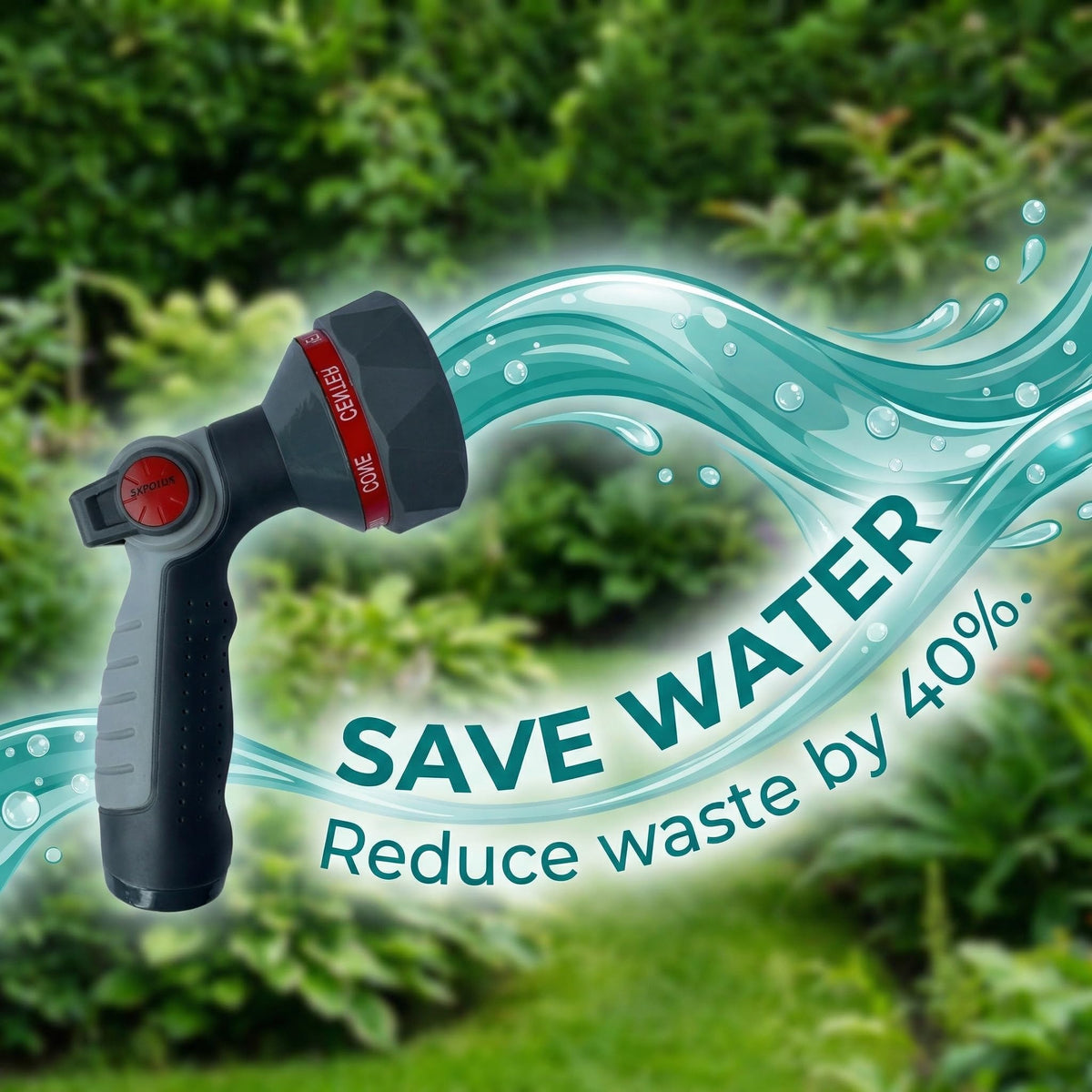 FXFOUCS eight-pattern settings enable versatile watering control.