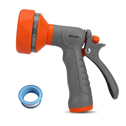 FXFOUCS Garden Hose Nozzle Sprayer with ergonomic grip for comfortable watering