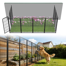 FXW garden fence 40-inch panel forms a sturdy boundary for pets.