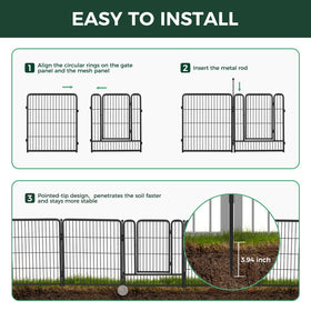 FXW Garden Fence no-dig-use enables versatile, ground-saving pet containment.