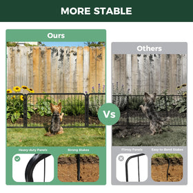 FXW Garden Fence assembly steps demonstrate quick, tool-free setup for pet zones.