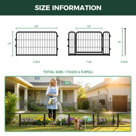 FXW Garden Fence durable black finish blends with outdoor décor and weather resistance.
