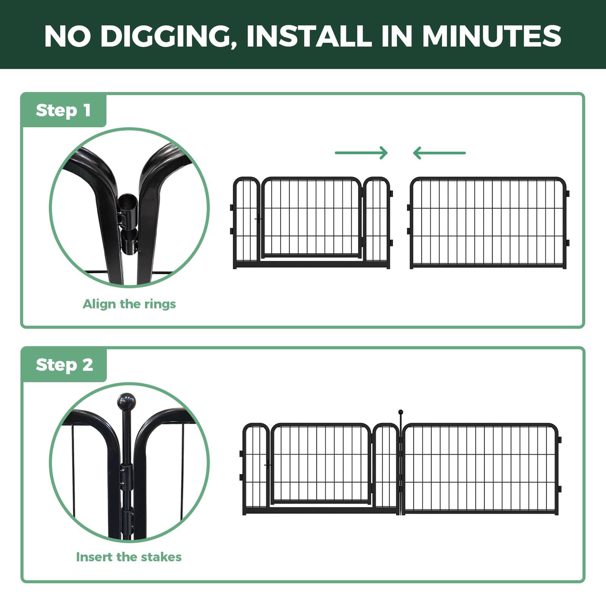 FXW Garden Fence no-dig design protects flower beds and borders.