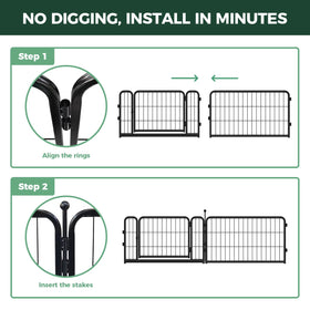 FXW Garden Fence no-dig design protects flower beds and borders.
