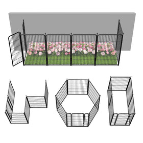 FXW Garden Fence panel assembly demonstrates easy no-dig setup for pets.