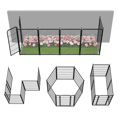 FXW Garden Fence panel assembly demonstrates easy no-dig setup for pets.