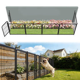 FXW Garden Fence six-panel setup outdoors for pet containment.