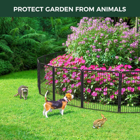 FXW Garden Fence stakes-rounded-tip protect pets during installation and stabilize ground.