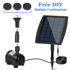 FYDGTPI solar pump with 3.94 ft tubing for flexible layouts.