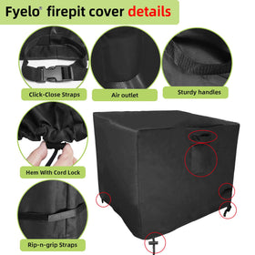 Fyelo waterproof outer fabric closeup highlights durable 600D material.