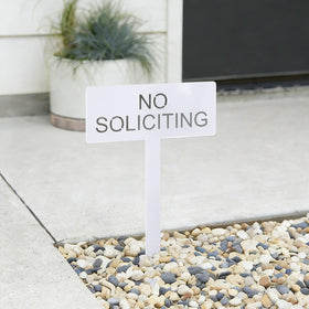 Fynleka White finish sign enhances curb appeal in residential spaces.