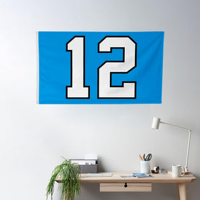 Full 3x5ft Fyon flag in light blue ready for hanging
