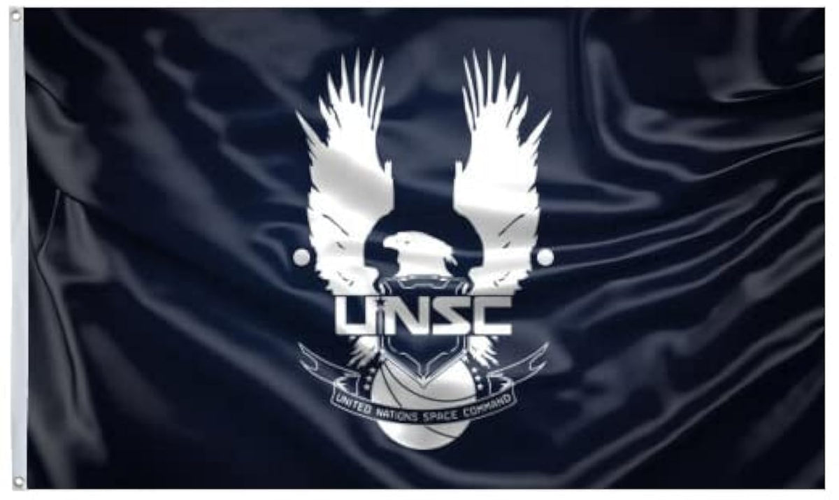 Fyon UNSC flag front view with double-sided print for outdoor display