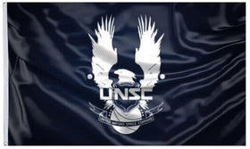 Fyon UNSC flag front view with double-sided print for outdoor display
