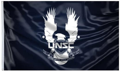 Fyon UNSC flag front view with double-sided print for outdoor display