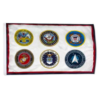 Fyon US Army flag with six seals, 3x5ft, UV fade resistant for outdoor display