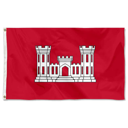Fyon U.S. Army Engineers flag front view, durable 3x5ft polyester banner