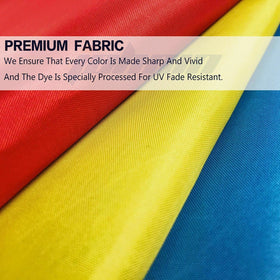 Fyon banner made of 150D polyester resists fading