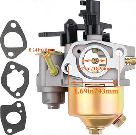 FYSHIQING GX160 carburetor installed on engine with bolt-on fit