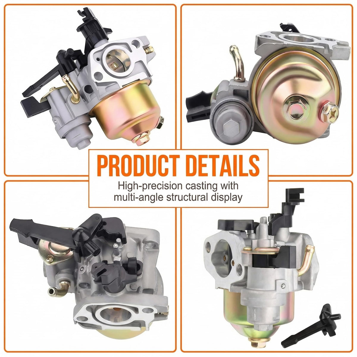 FYSHIQING GX160 spark plug included for improved ignition start