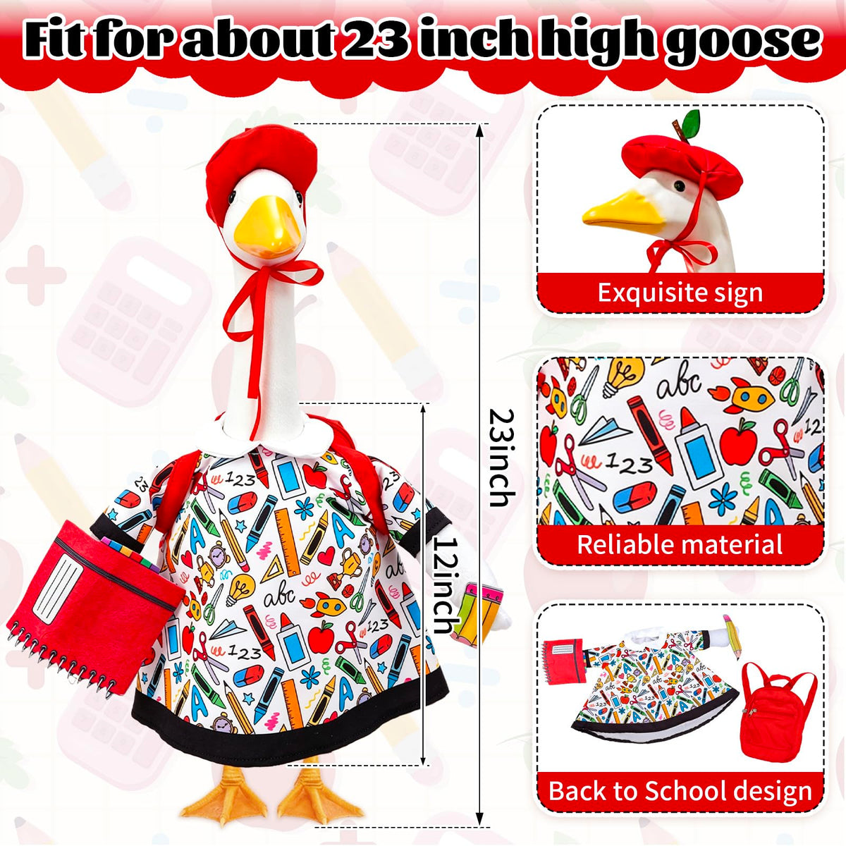 FYSUIMU goose bag accessory adds colorful school-season charm for outdoors.