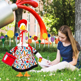 FYSUIMU school-themed display set elevates the goose scene outdoors.