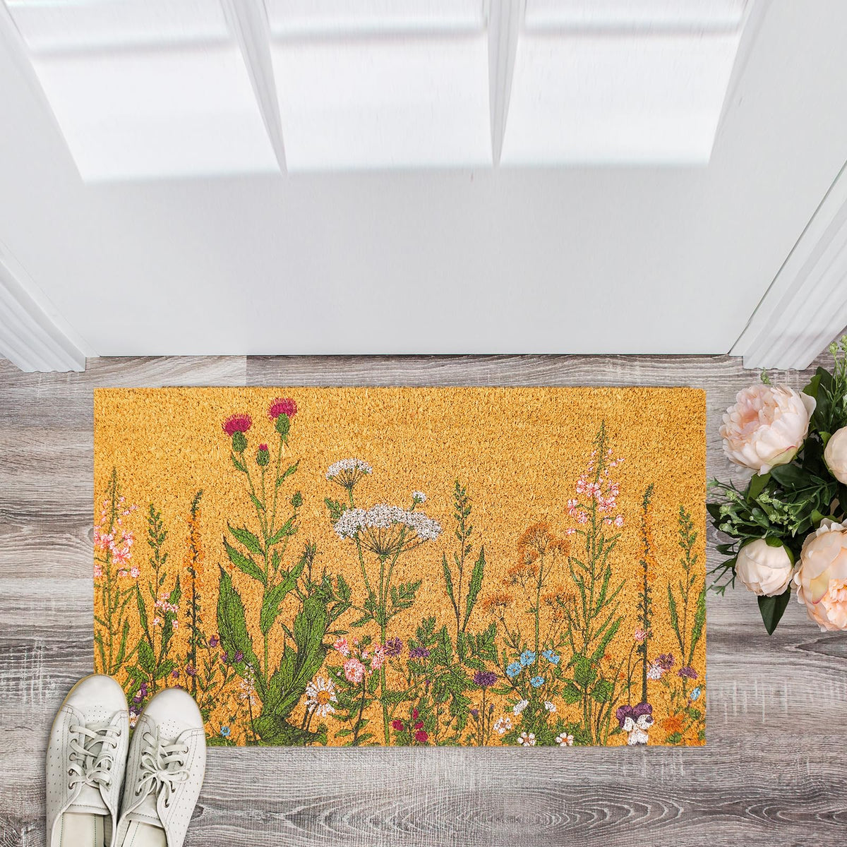 FYSUIMU vintage wildflower pattern at entry adds welcoming aesthetics.