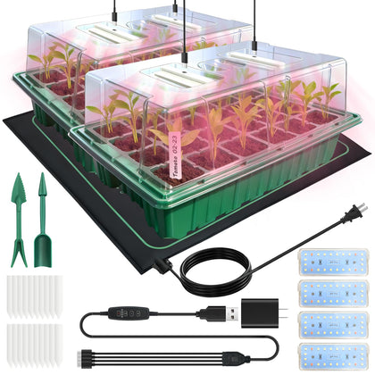 FYLXURO seed starter tray with grow lights supports early indoor germination