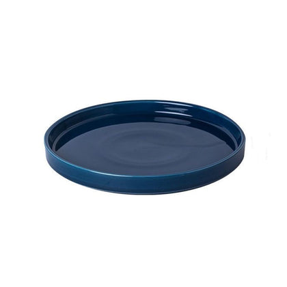 Fzfeiyy ceramic plant saucer 10-inch blue catches excess water to protect floors.