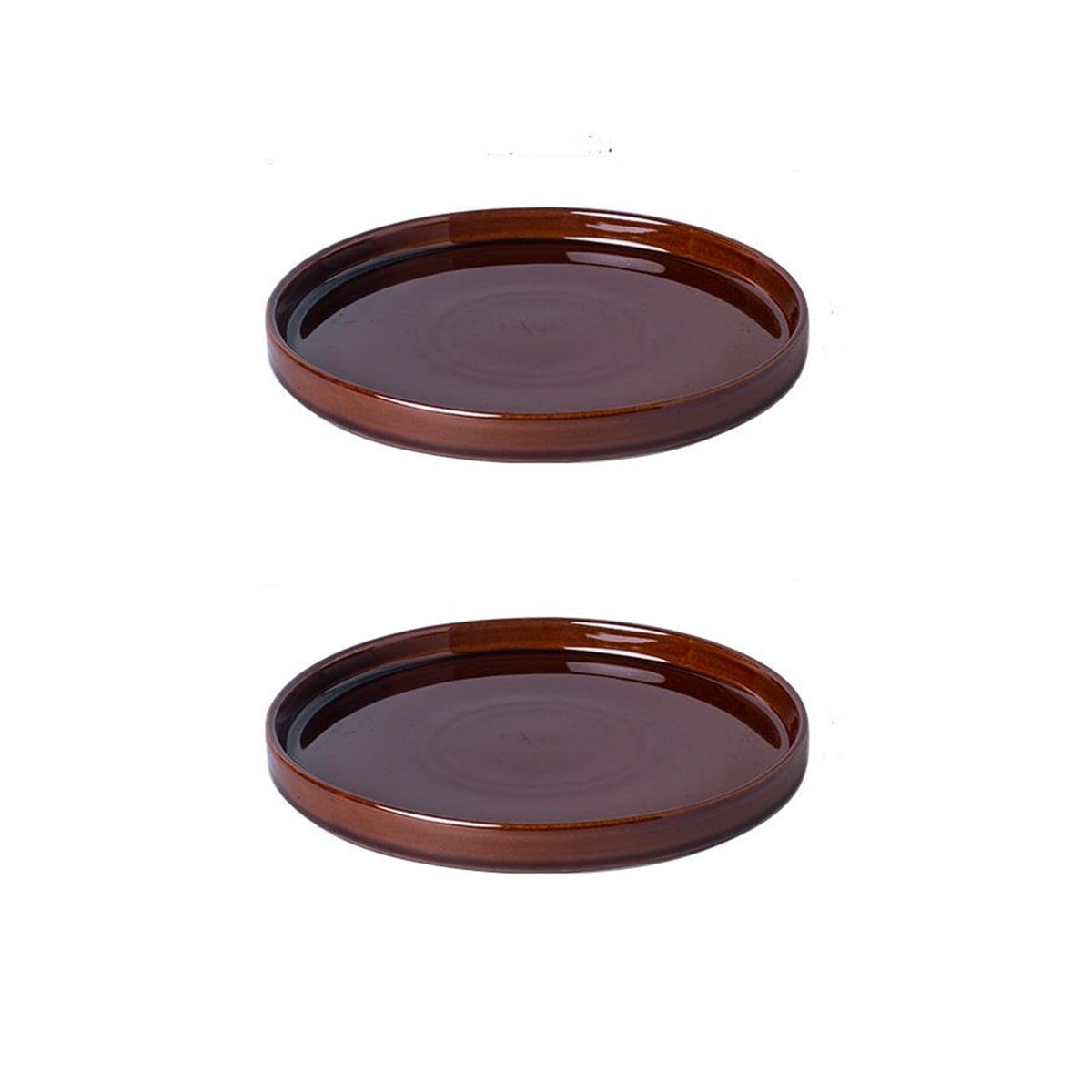 Fzfeiyy ceramic plant saucer 5 inch front view protects indoor floors from water drips.