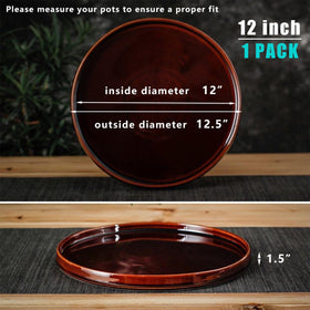 Fzfeiyy sturdy fired-ceramic tray holds soil and moisture safely.
