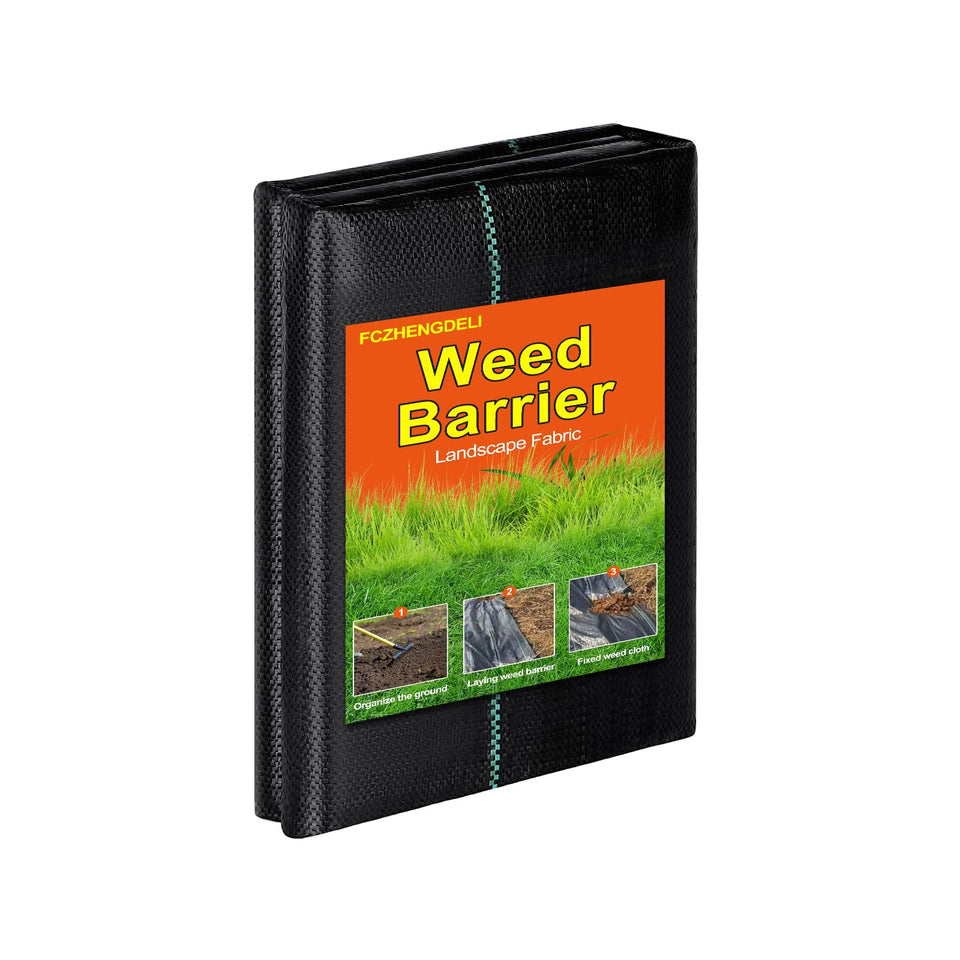 FZHENGDELI heavy-duty weed barrier fabric 4x50ft laid to deter weeds and permit drainage
