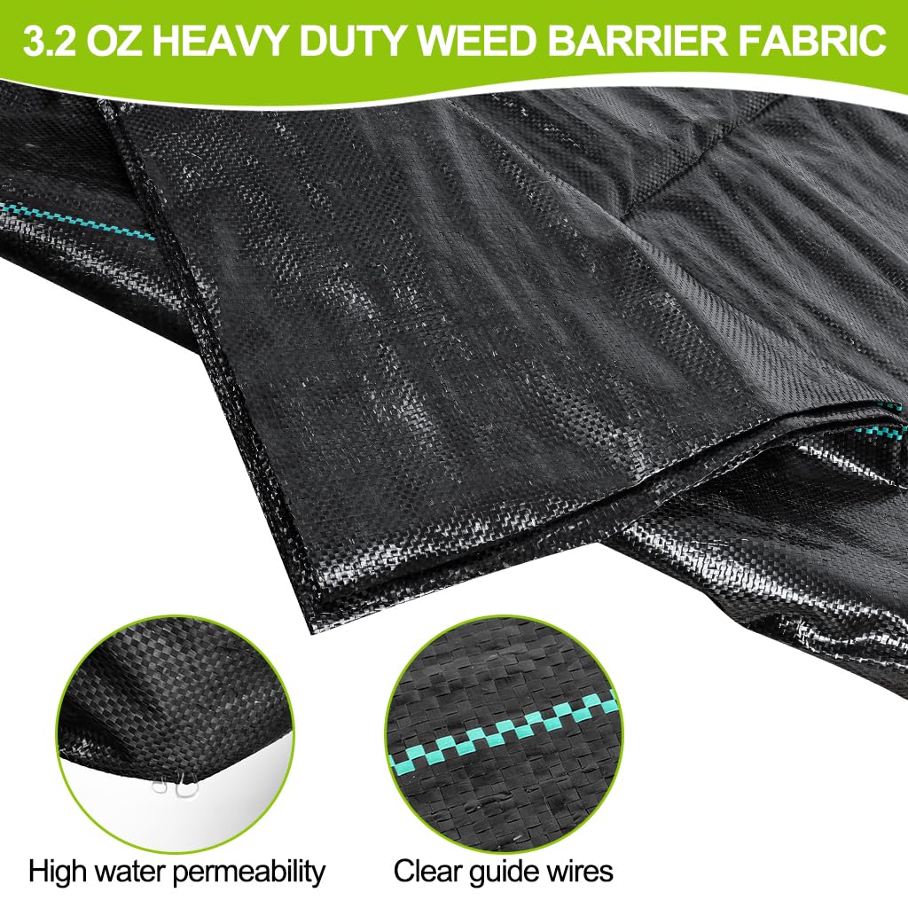 FZHENGDELI weed barrier installed on soil shows easy setup