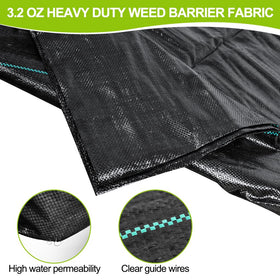 FZHENGDELI weed barrier installed on soil shows easy setup